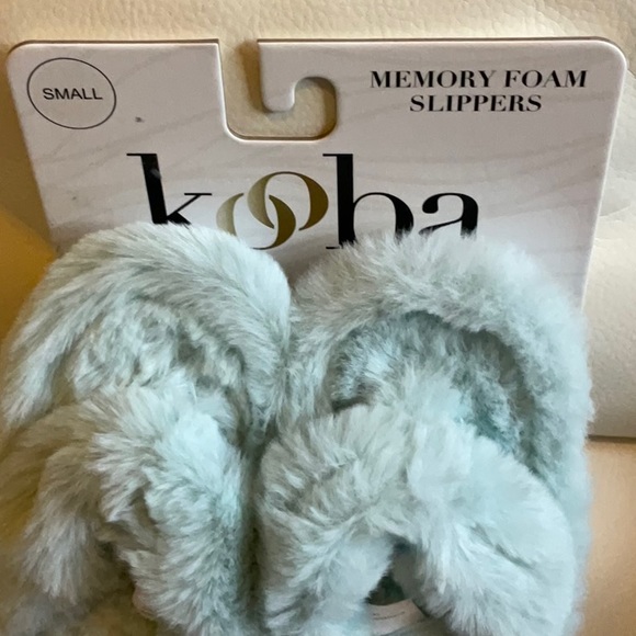 Kooba Memory Foam Slippers Small Blue New - Picture 2 of 5